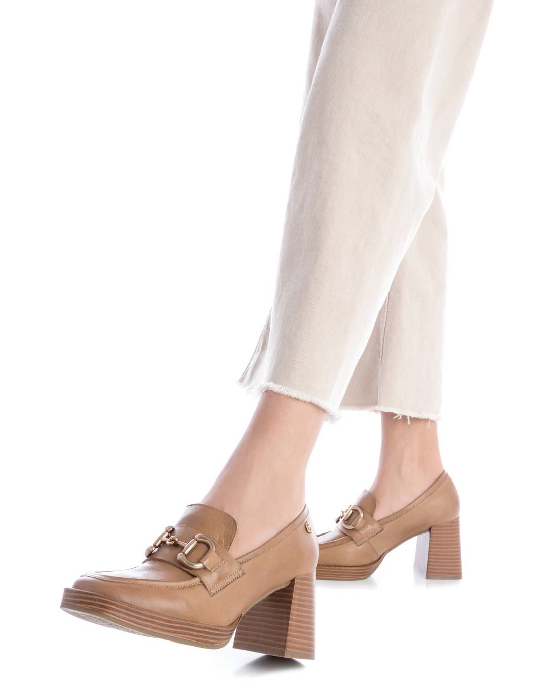 Carmela 16123504 mocassins cuir marron talon 8 cm