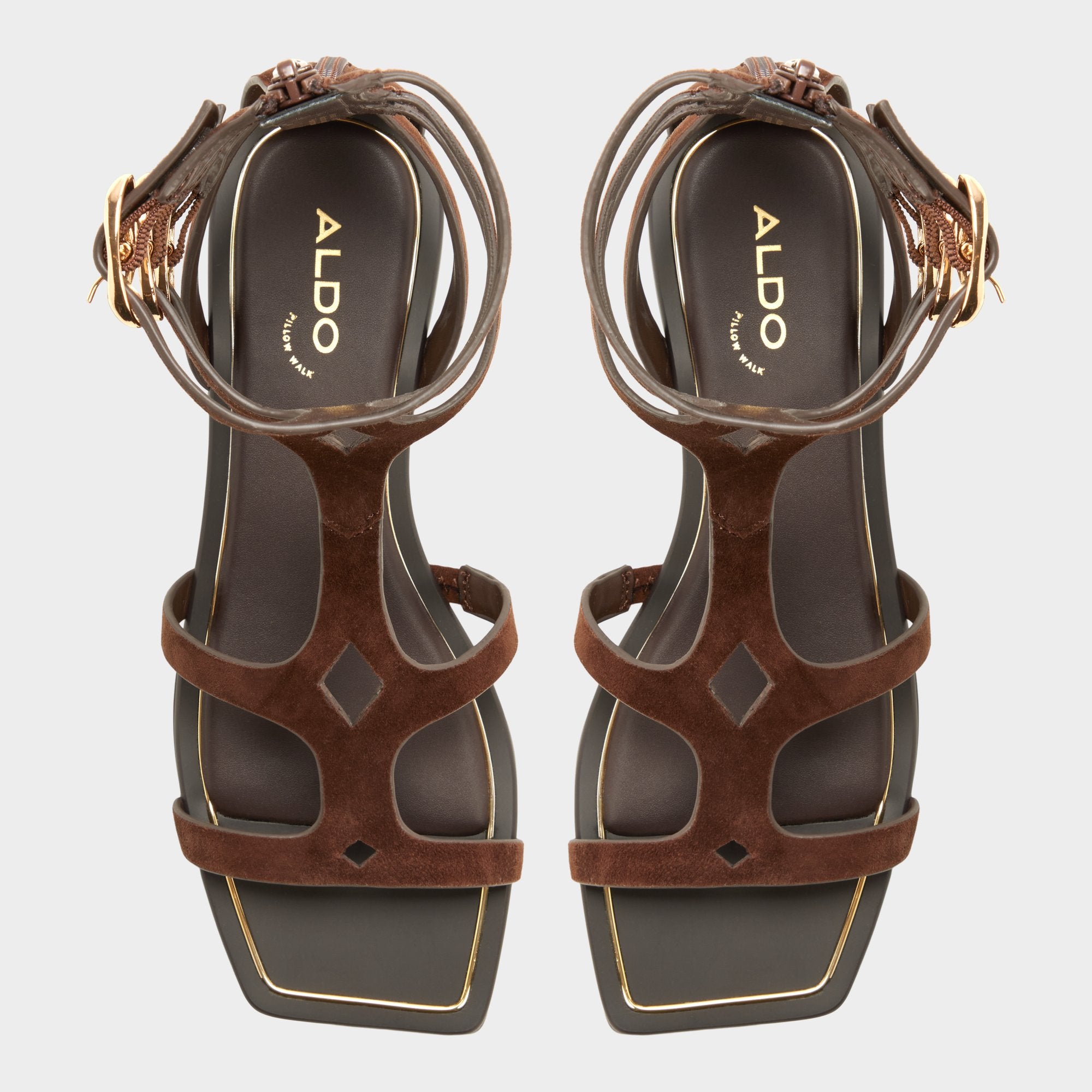 ALDO Marisea sandales plates marron boucles