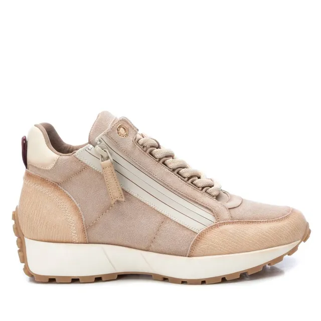 Carmela 16088102 basket cuir blanche zip lacets