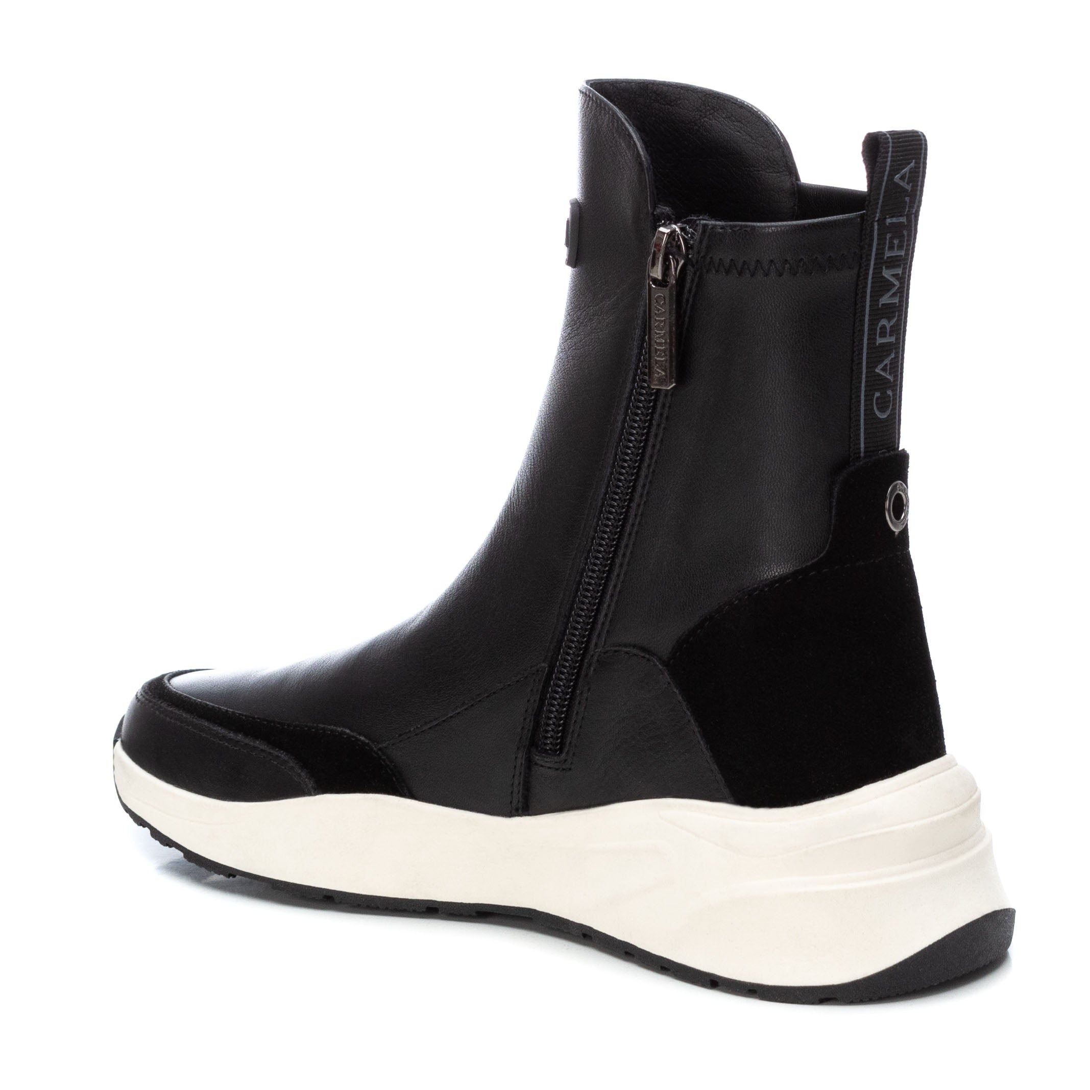 Carmela 16028501 bottine sneaker noire cuir zip