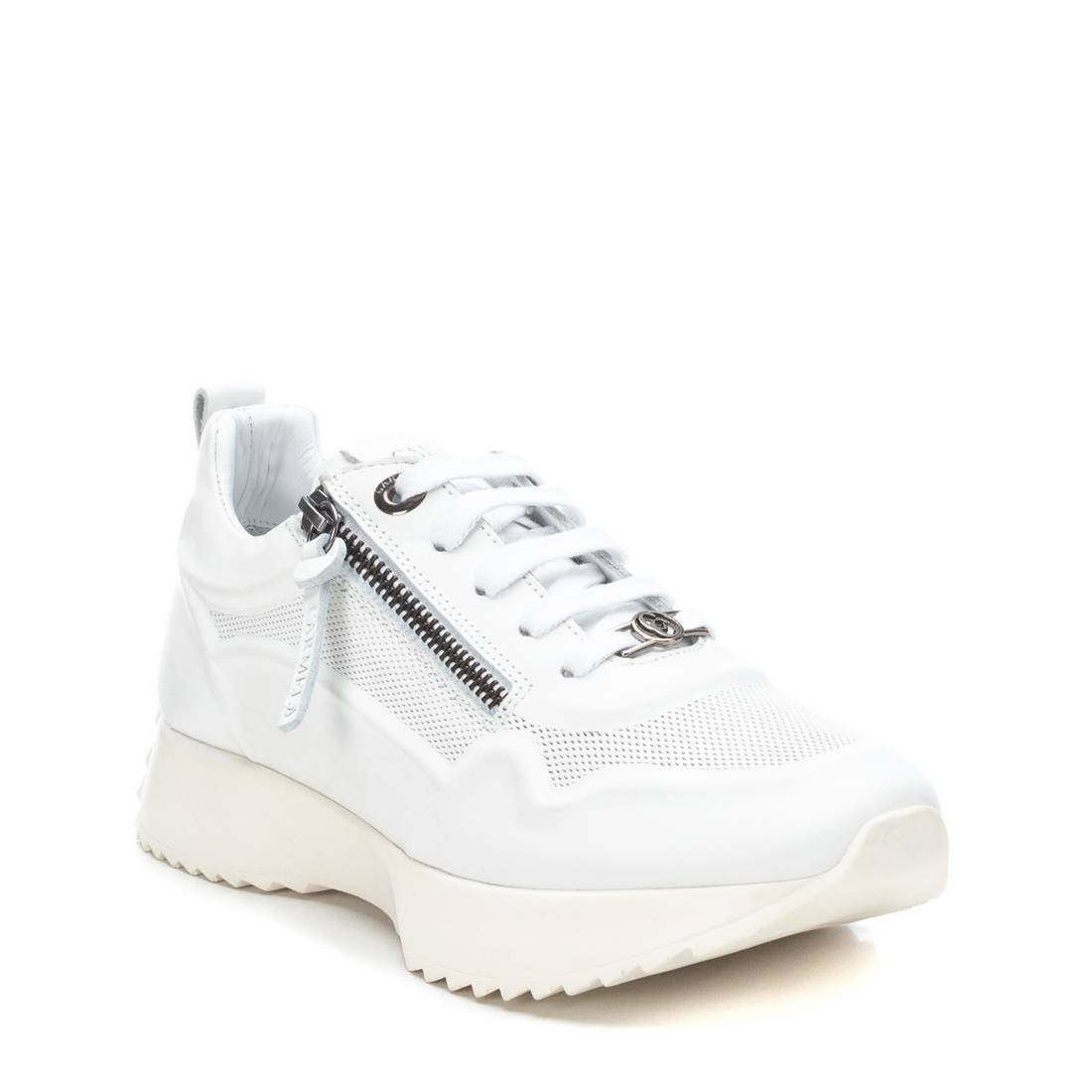 Carmela 16067008 sneaker cuir blanc fermeture éclair
