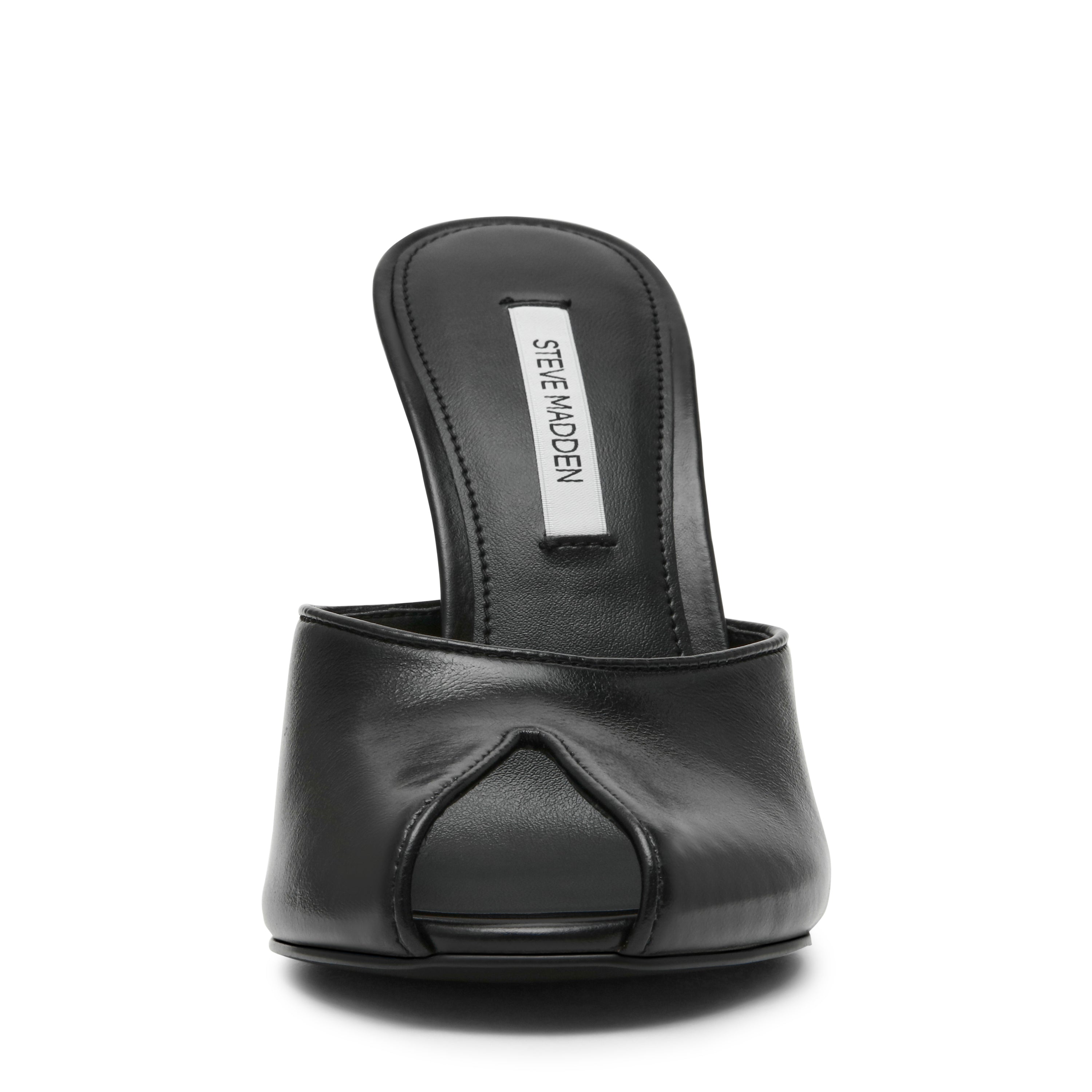 Steve Madden Jaylee mules femme noir cuir talon 10 cm
