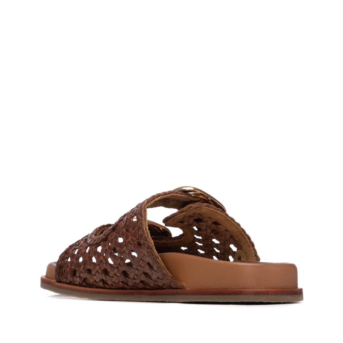 Carmela 16305802 sandales femme camel cuir métallisé