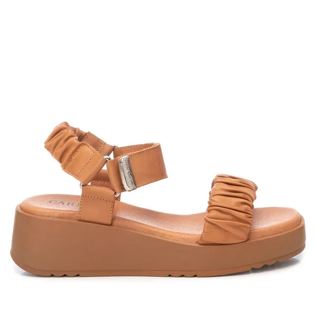 Carmela 16081108 sandales femme marron cuir plates