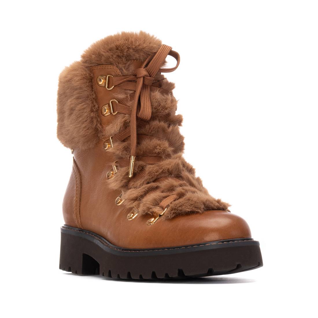 Carmela 16266802 bottine femme camel fourrée à lacets