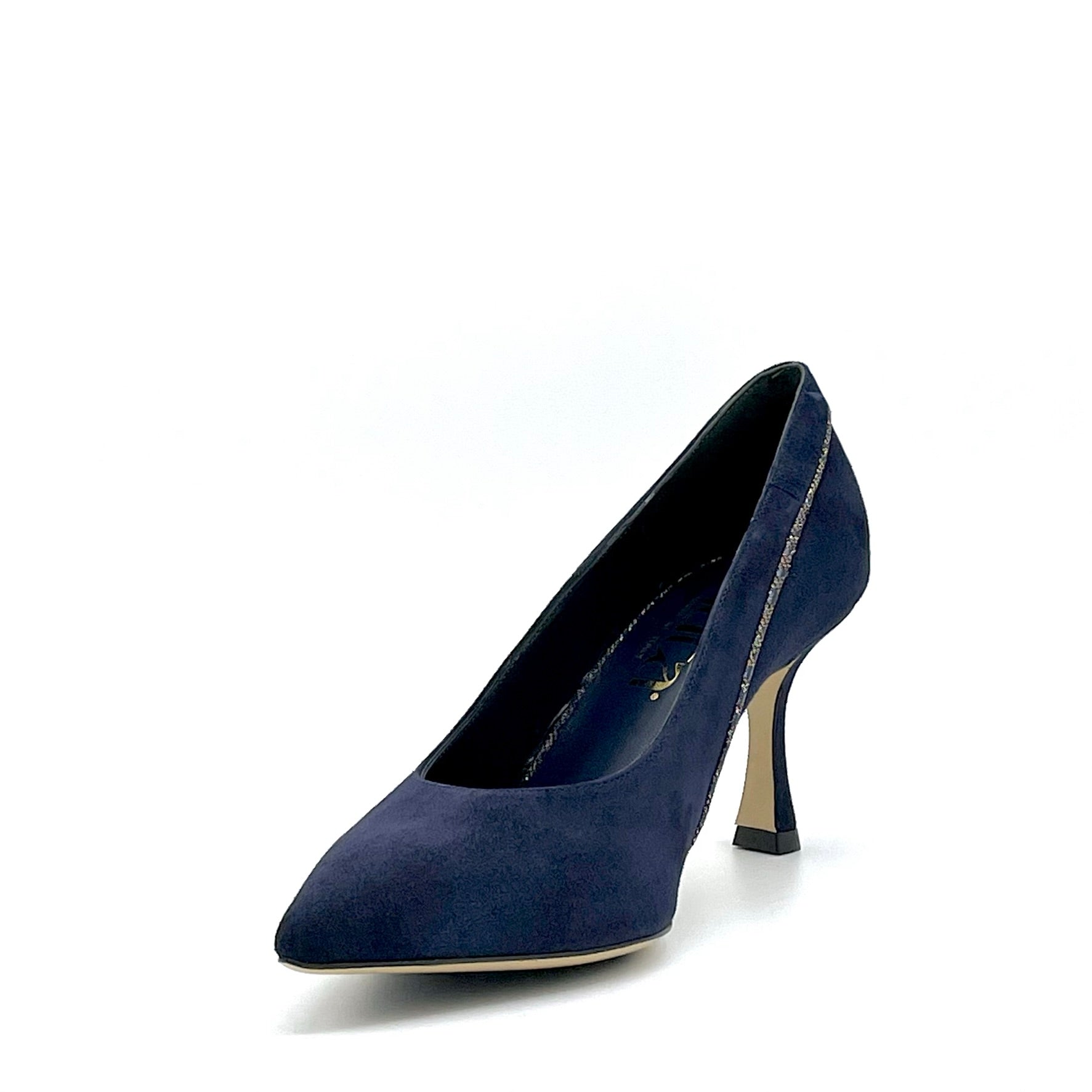 ELATA 54503 escarpin suède bleu talon 7,5 cm