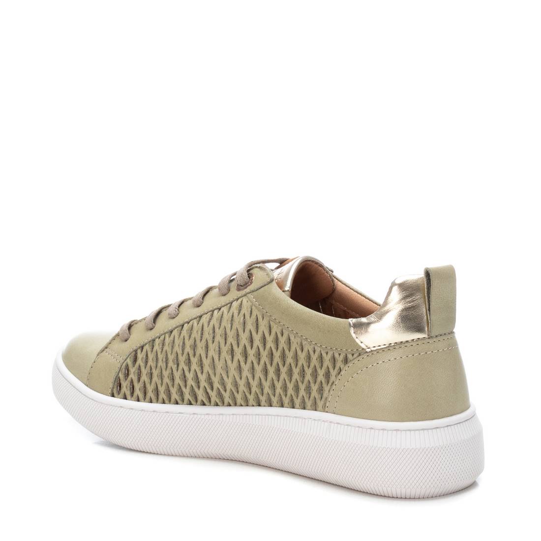Carmela 16079703 basket cuir vert talon plat