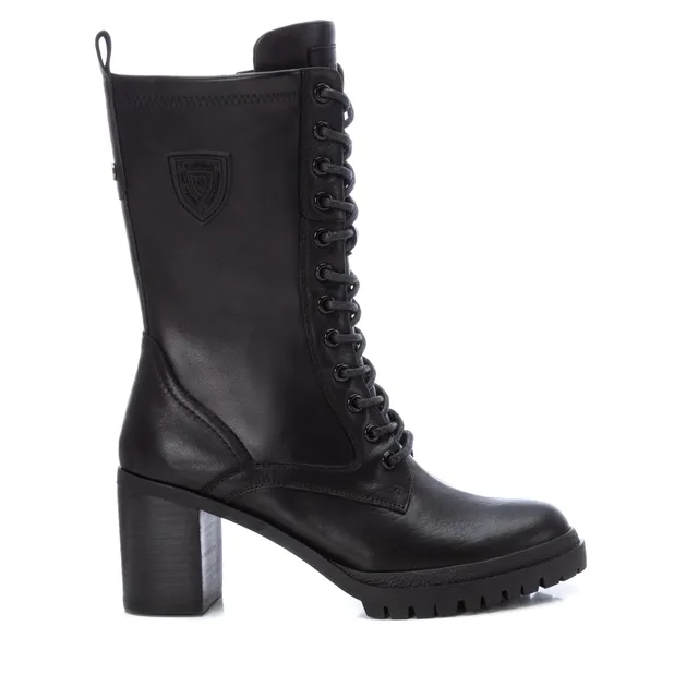 Carmela 16026601 bottine militaire cuir noir lacets