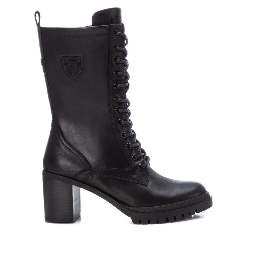 Carmela 16026601 bottine militaire cuir noir lacets