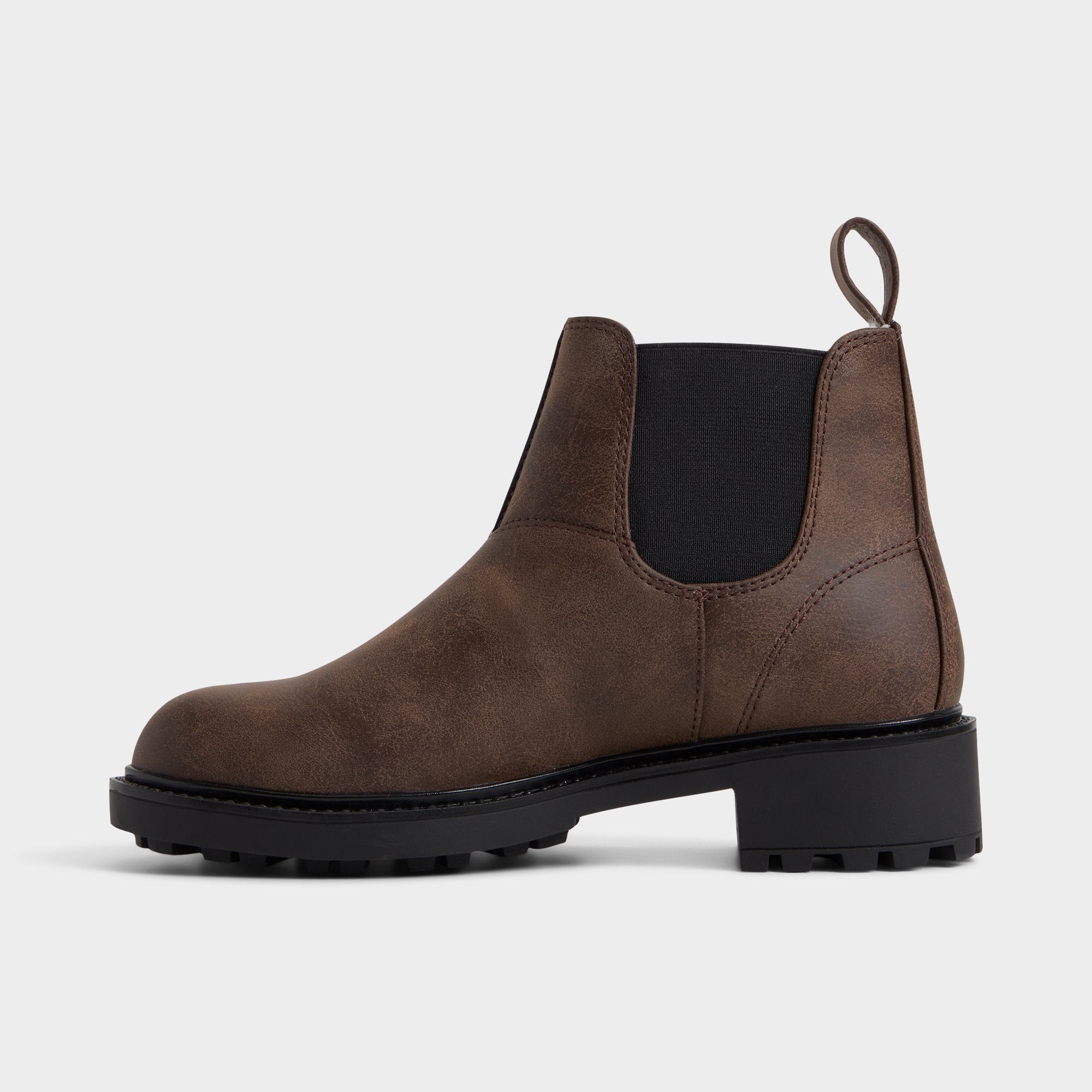 ALDO Faverwham bottines Chelsea cuir marron semelle crantée