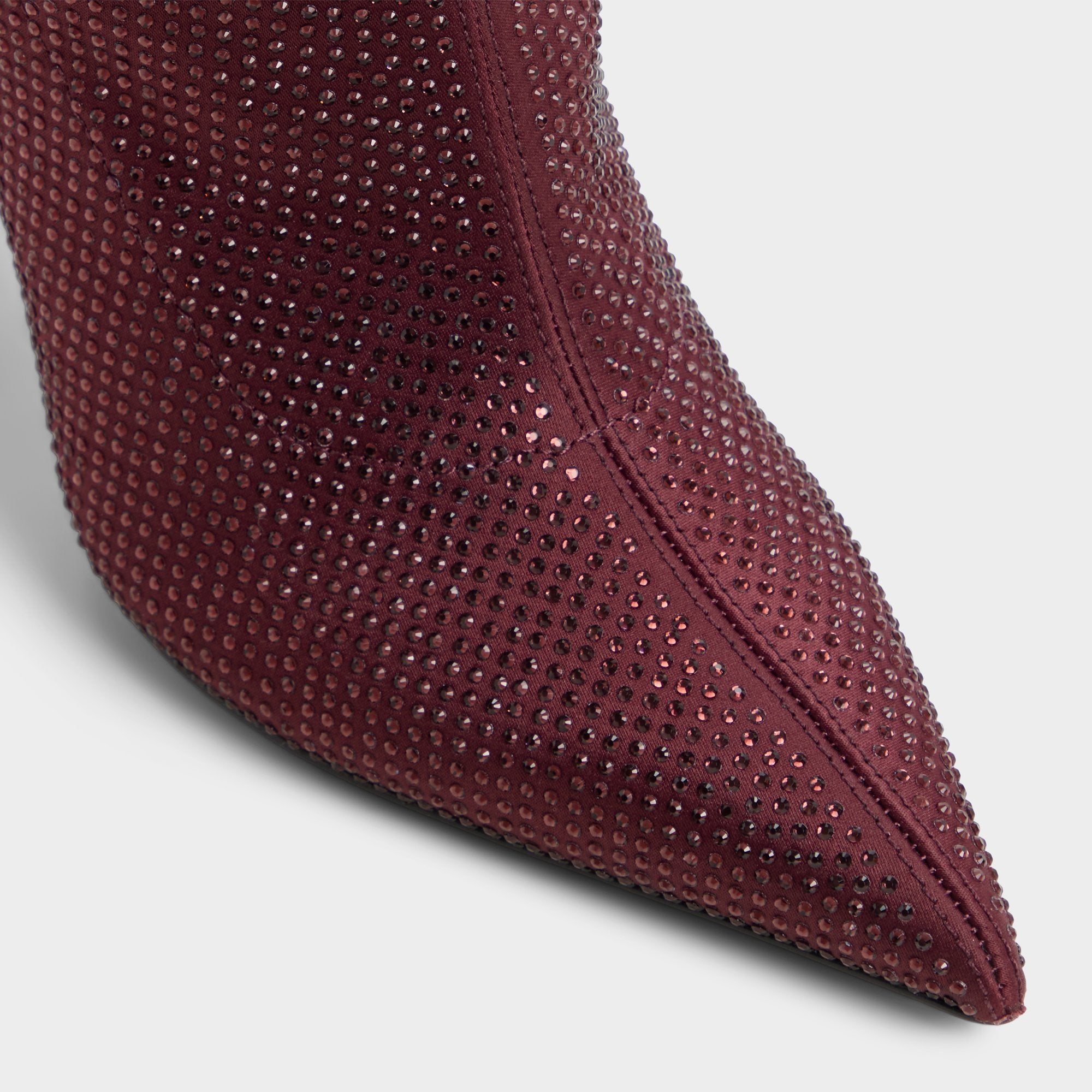 ALDO Innez bottes hautes satin bordeaux strass