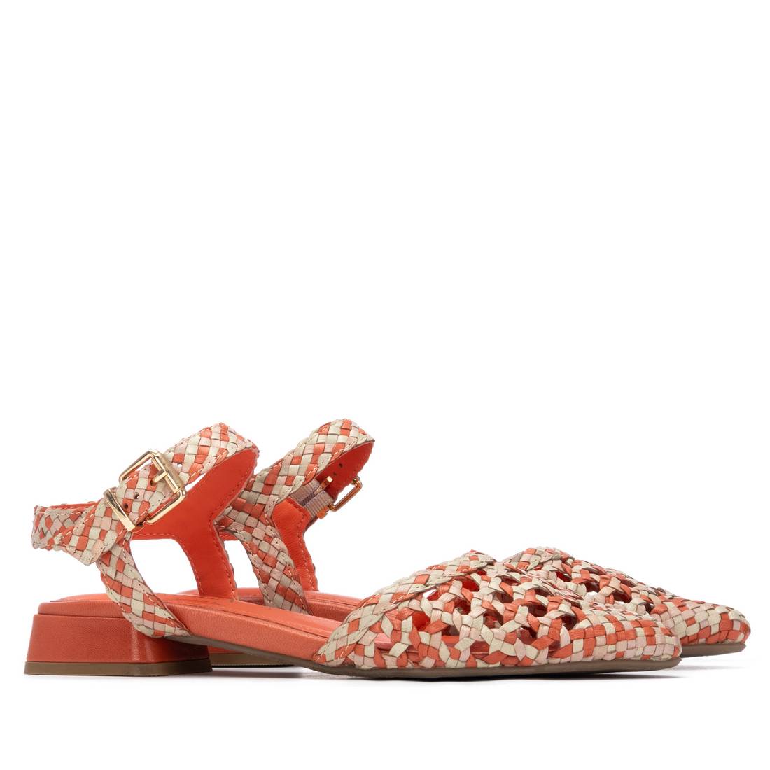 Carmela 16301707 ballerine femme cuir rouge corail