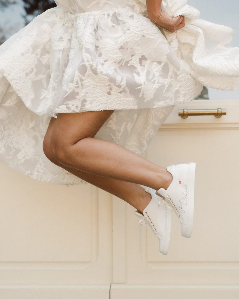 Dessine Moi Un Soulier basket mariage personnalisée lacets cuir