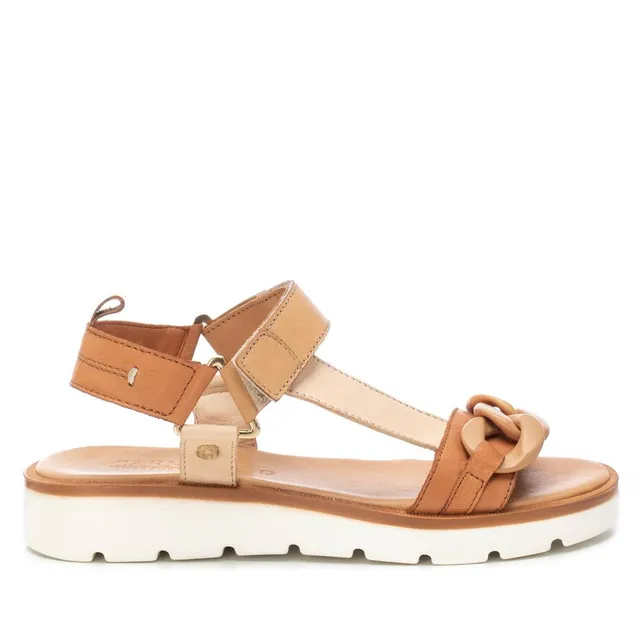 Carmela 16156202 sandale cuir marron talon plat