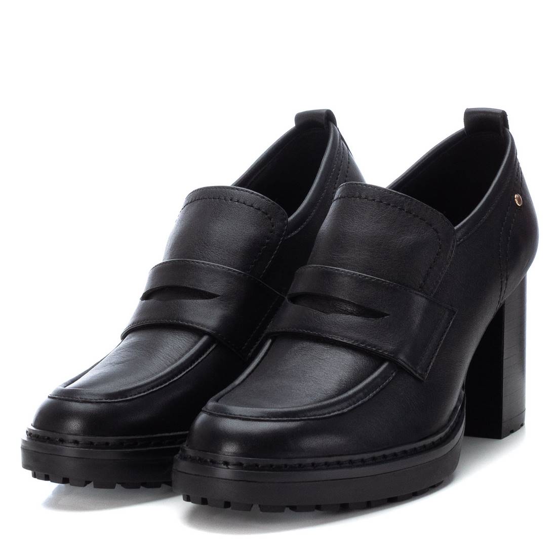 Carmela 16098301 mocassin cuir noir talon 7 cm