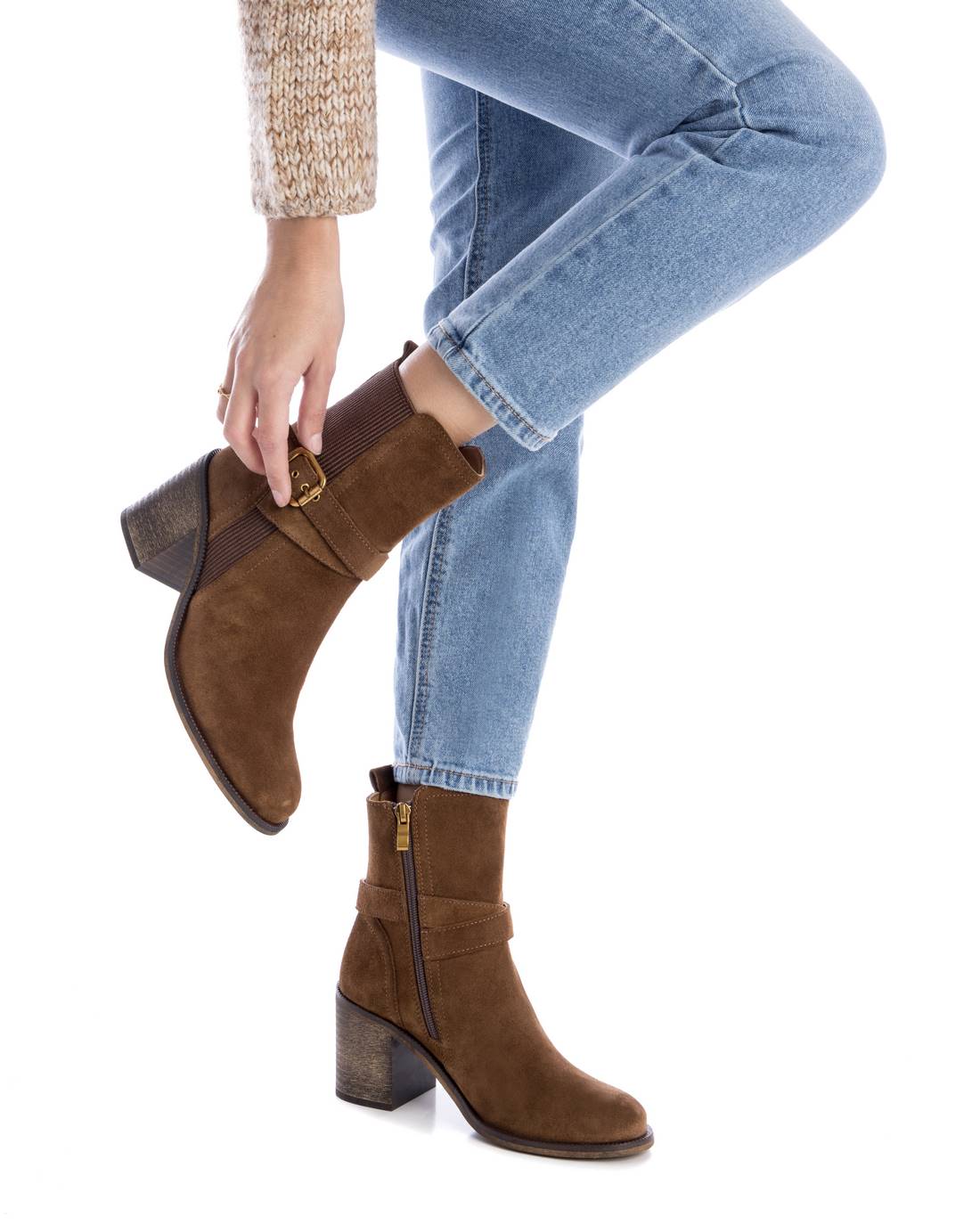 Carmela 16196901 bottines suède marron talon 8 cm