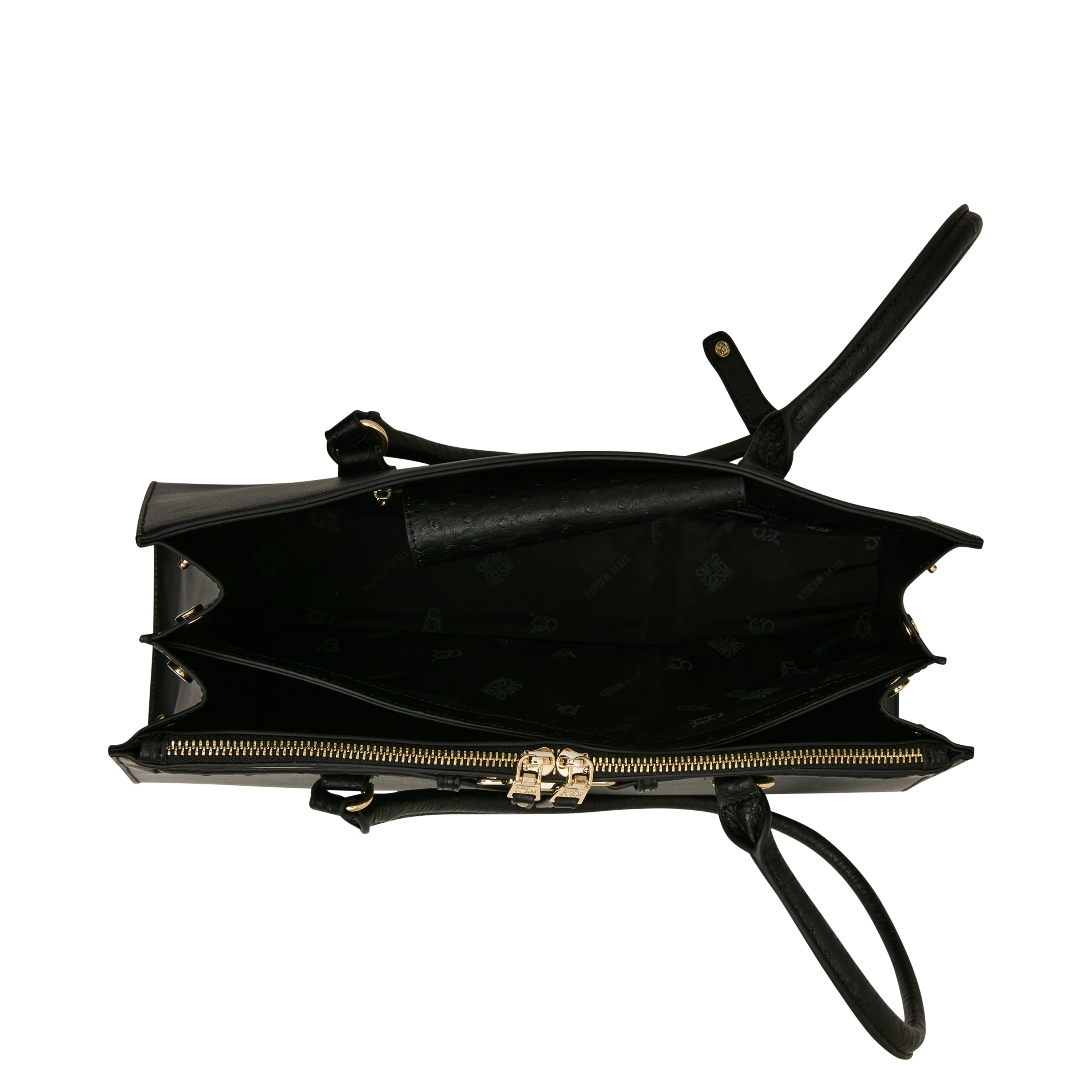 Steve Madden Bshirley sac cabas noir doré zippé