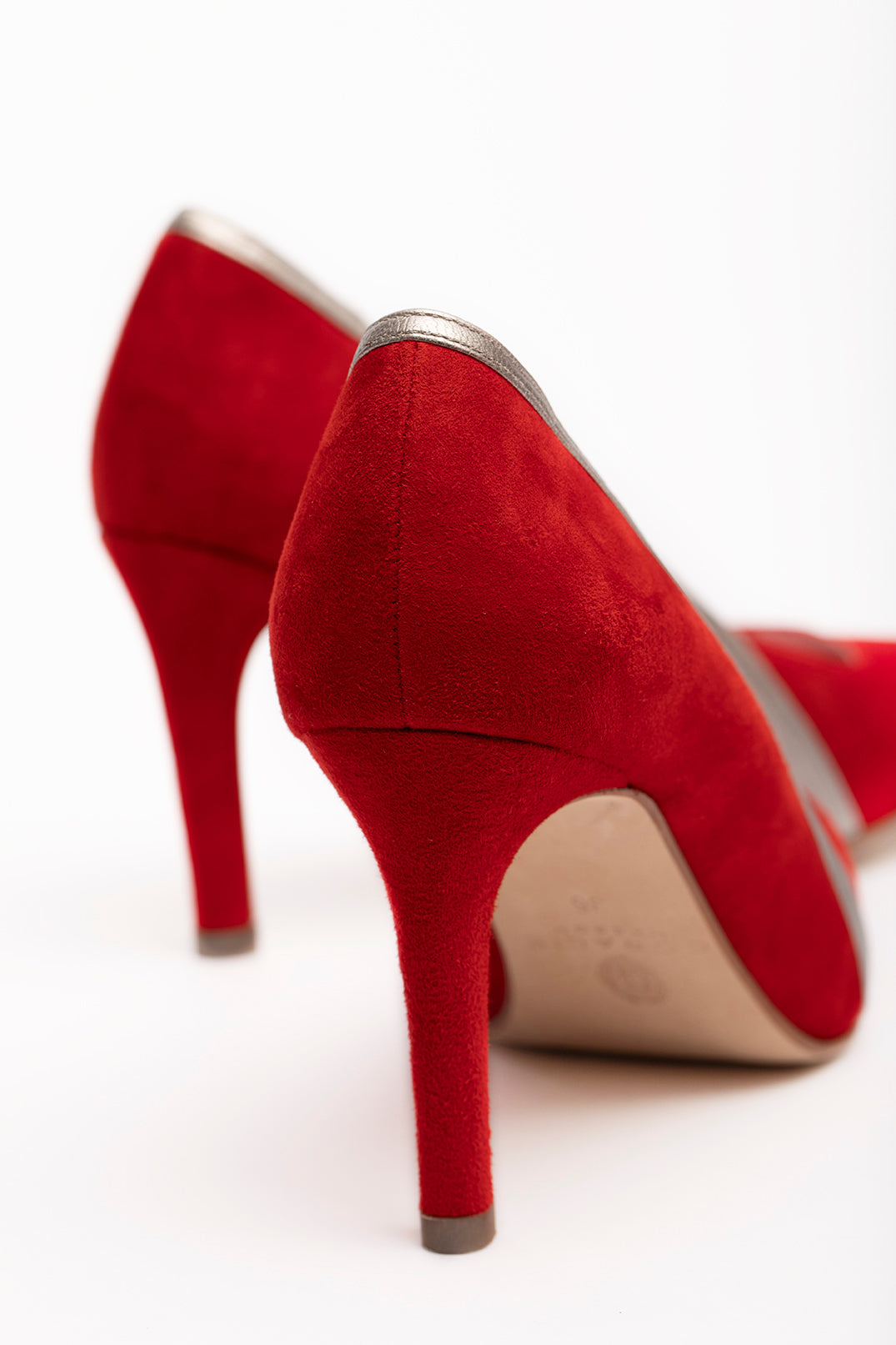 Coralie Masson Elody escarpins rouge argent talon 9 cm