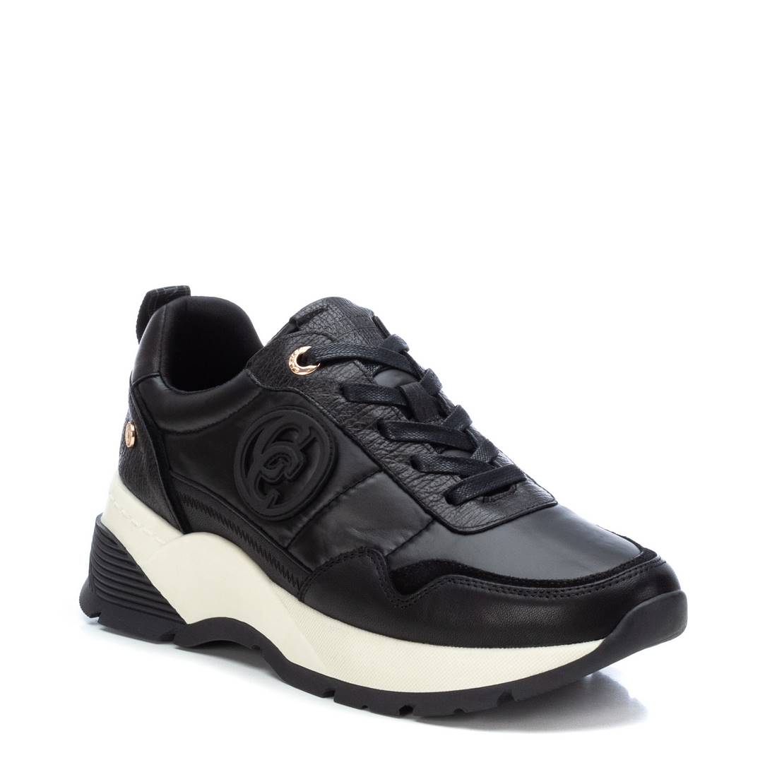 Carmela 16092801 basket noire cuir véritable