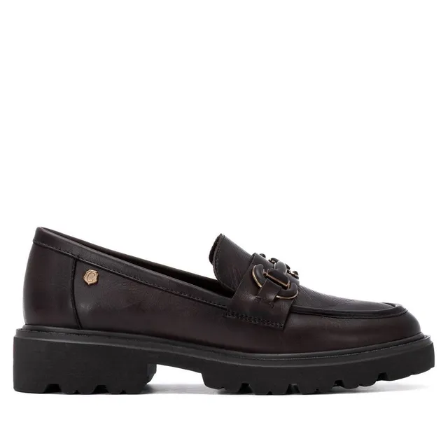 Carmela 16433607 mocassin cuir marron talon