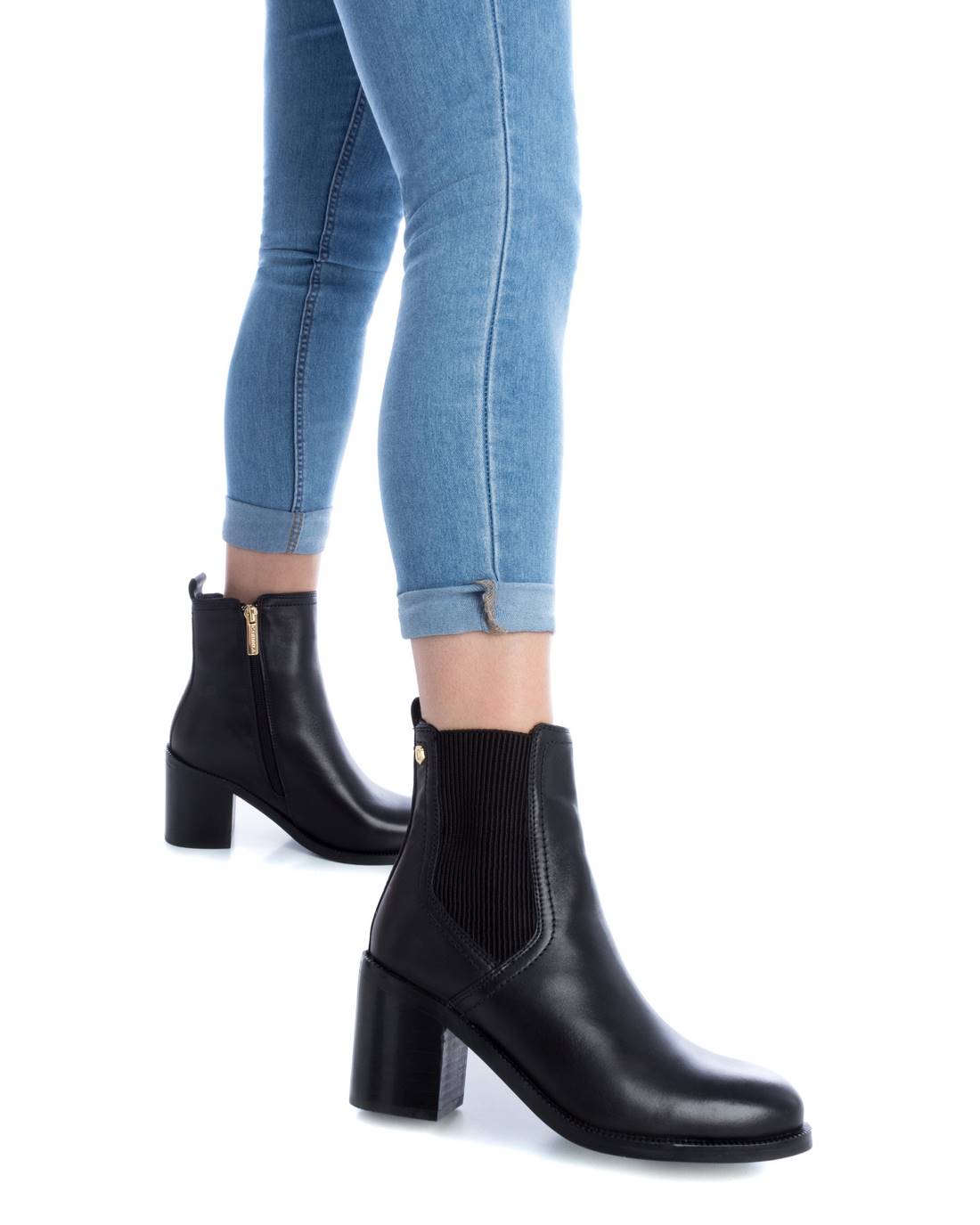 Carmela 16101901 bottines cuir noir talon 7 cm