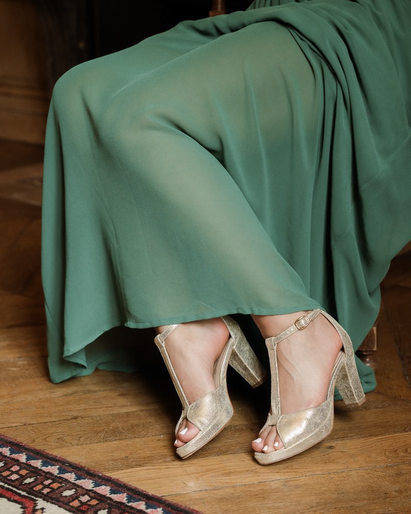 Dessine Moi Un Soulier Charlotte plateforme champagne