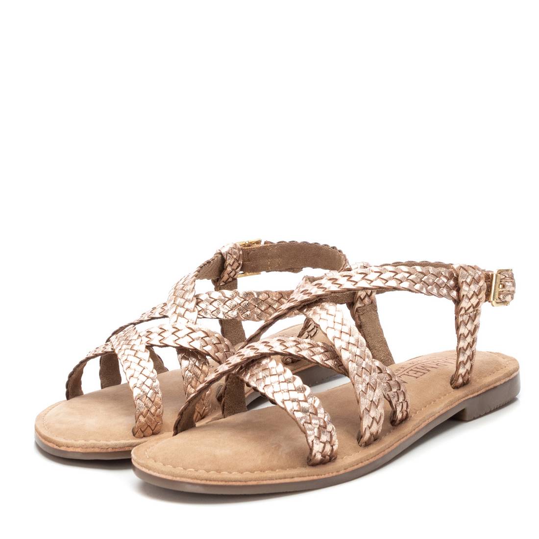 Carmela 16164801 sandales cuir doré tressé