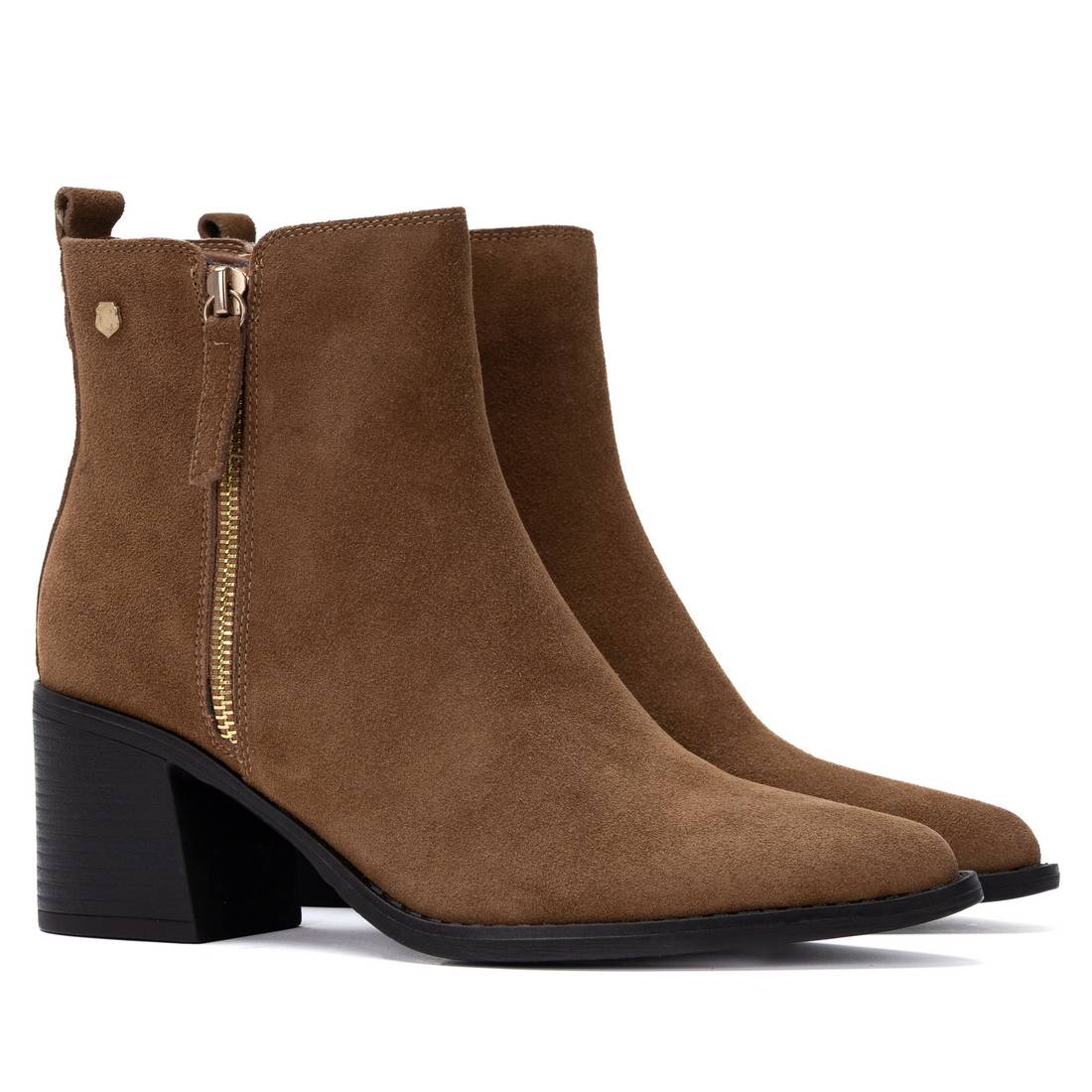 Carmela 16425704 bottines à talon camel cuir