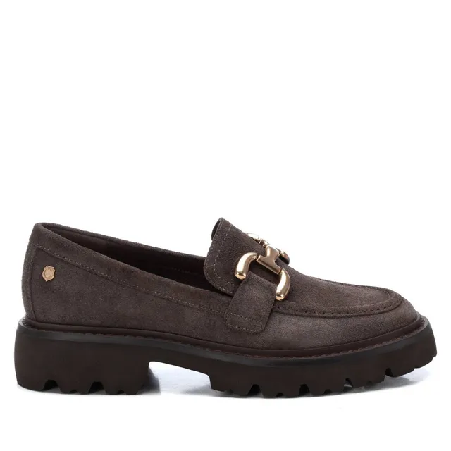 Carmela 16195204 mocassin gris serraje cranté
