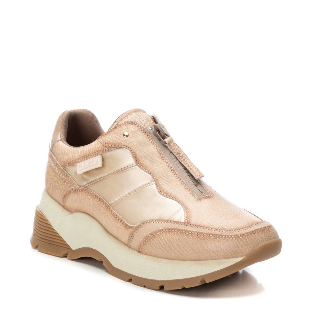 Carmela 16116704 basket femme marron cuir nylon zip