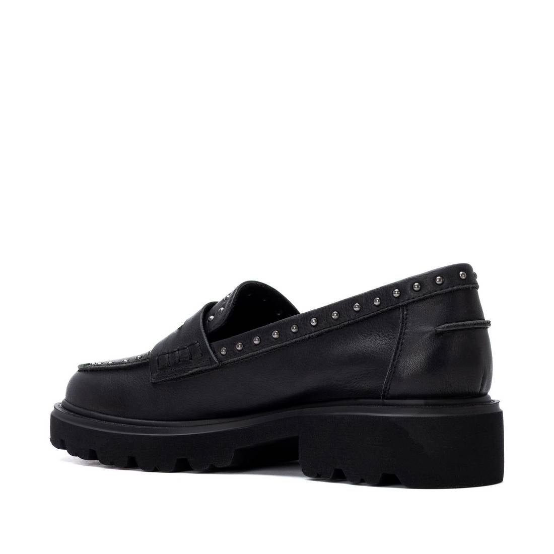 Carmela 16427101 mocassin noir cuir semelle gomme