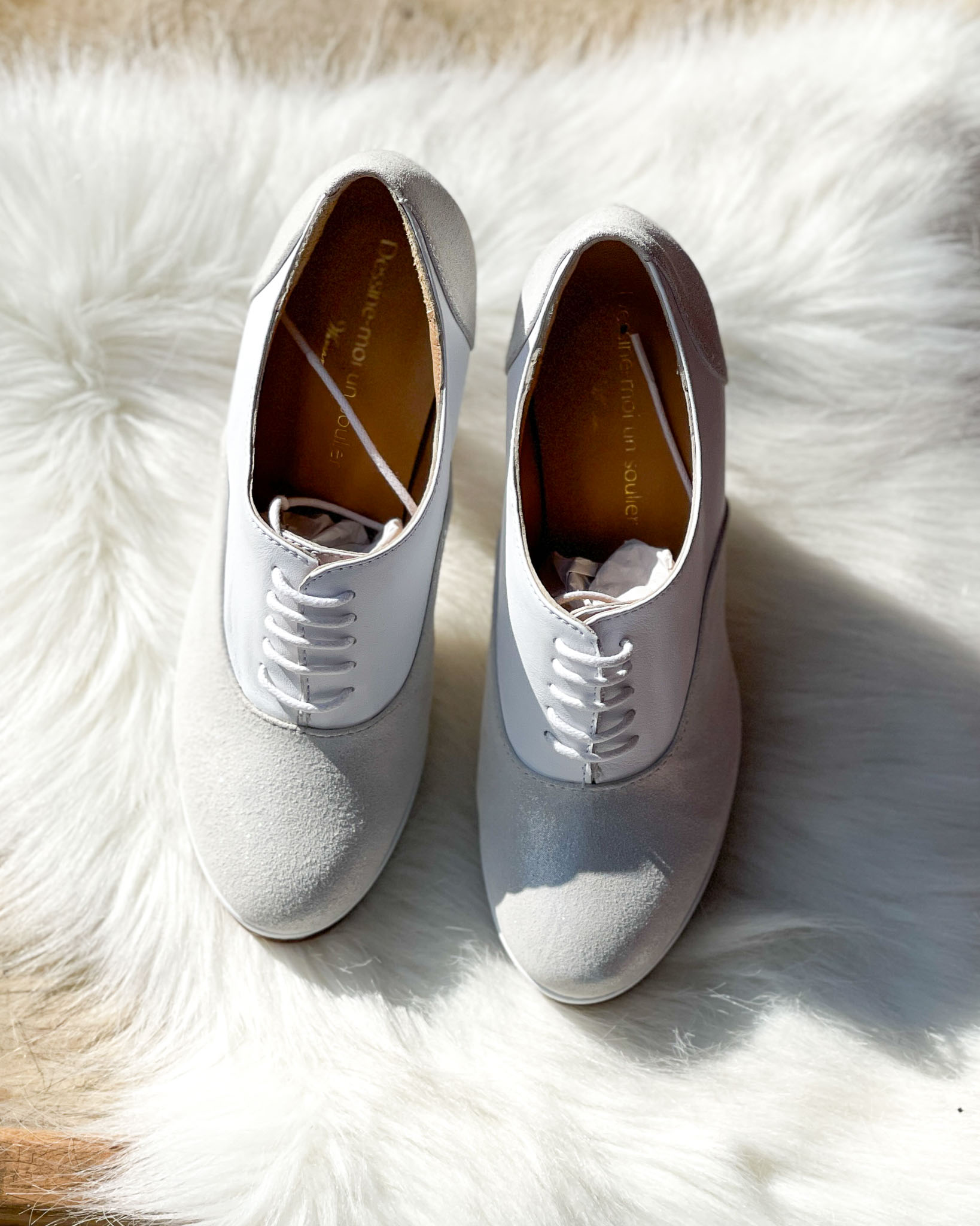 Dessine Moi Un Soulier Richelieu plateforme blanc ivoire 35