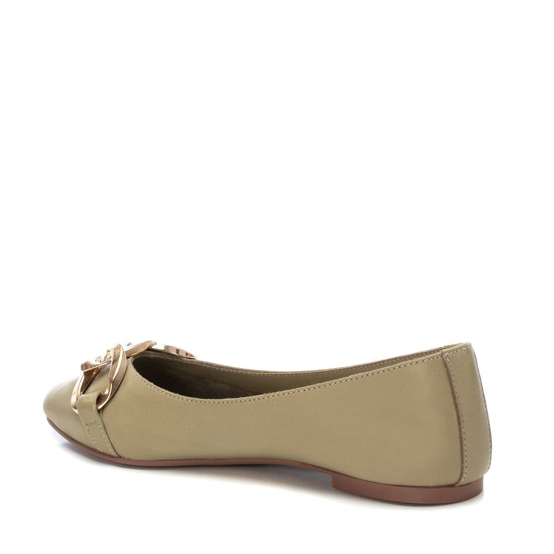 Carmela 16055105 ballerines cuir vert chaîne plat
