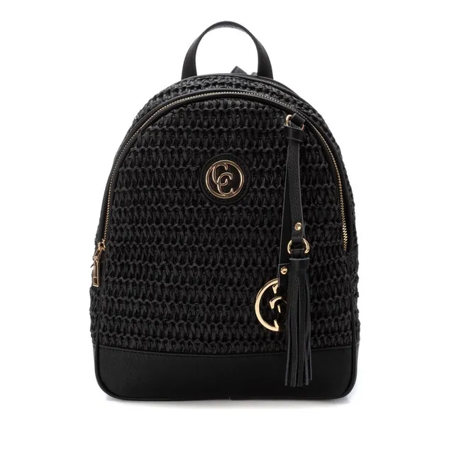 Carmela 18612902 sac à dos raphia noir mini