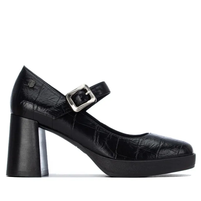 Carmela 16430401 escarpin femme noir boucle talon haut