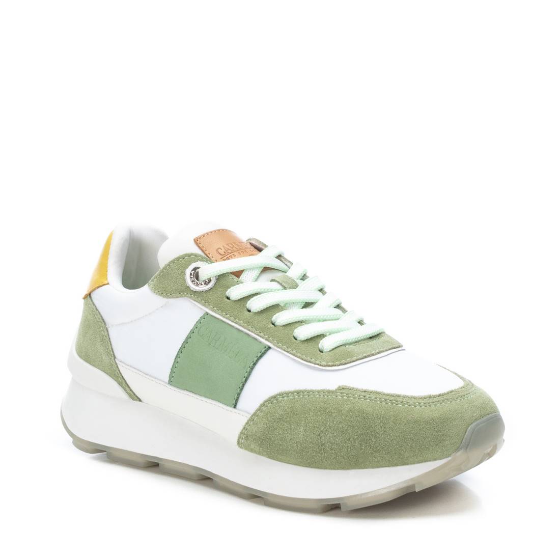 Carmela 16056004 baskets cuir vert lacets