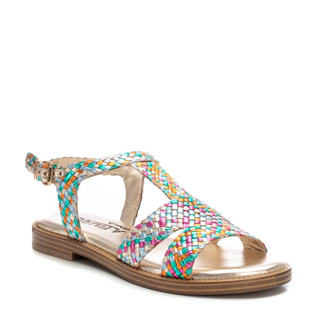 Carmela 16219905 sandale cuir multicolore plate