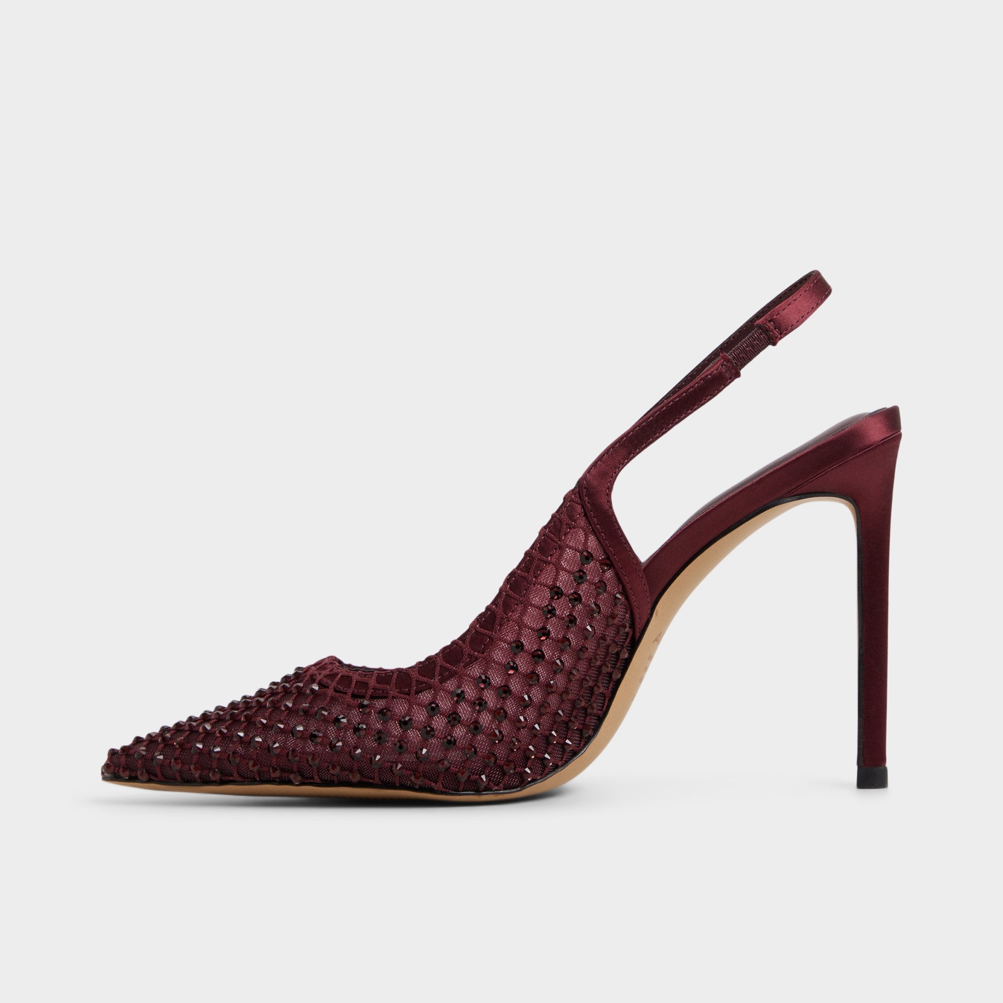 Aldo Marciana bottines strass bordeaux talon