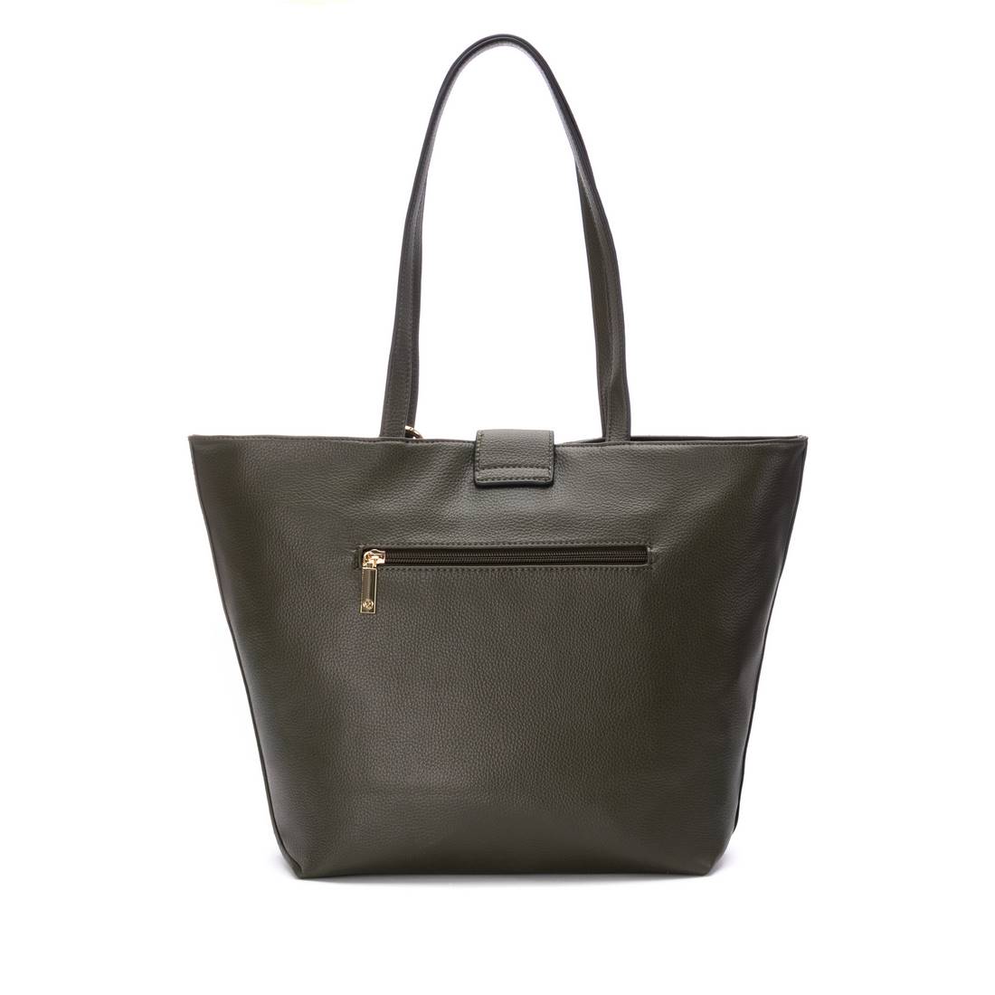 Carmela 18616203 shopper cuir kaki 31x46x17cm