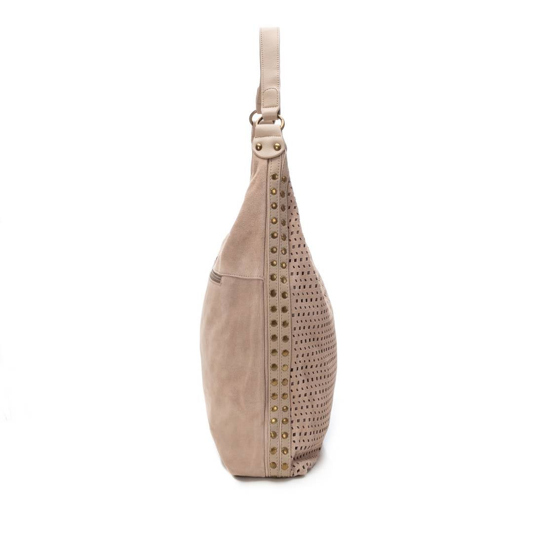 Carmela 18603902 sac épaule marron cuir clouté 39 cm