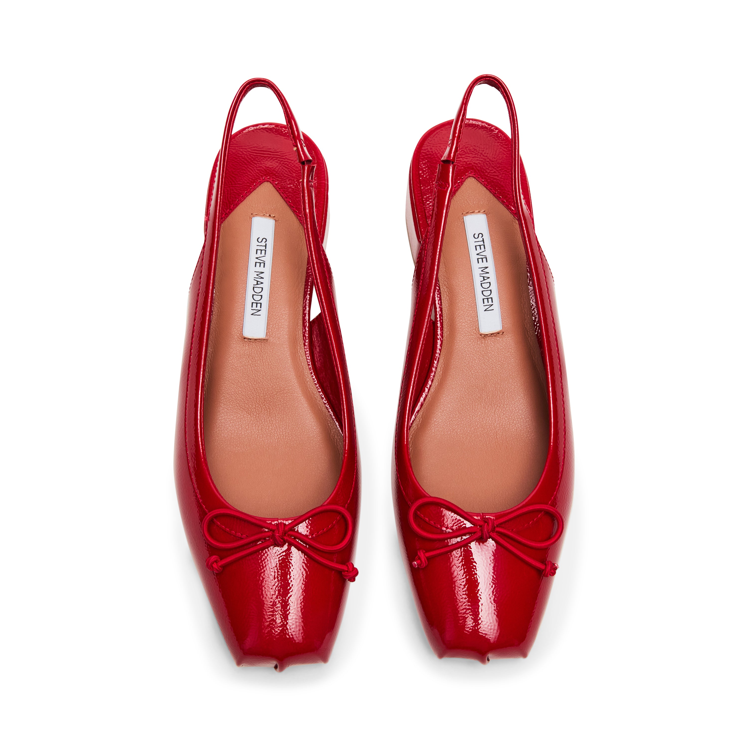 Steve Madden Loved ballerines rouge verni froissé