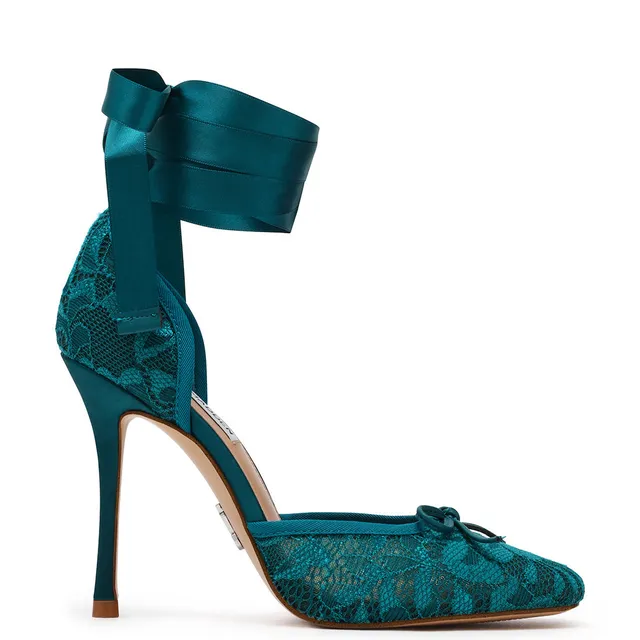 Steve Madden Larina escarpin dentelle sarcelle 10 cm