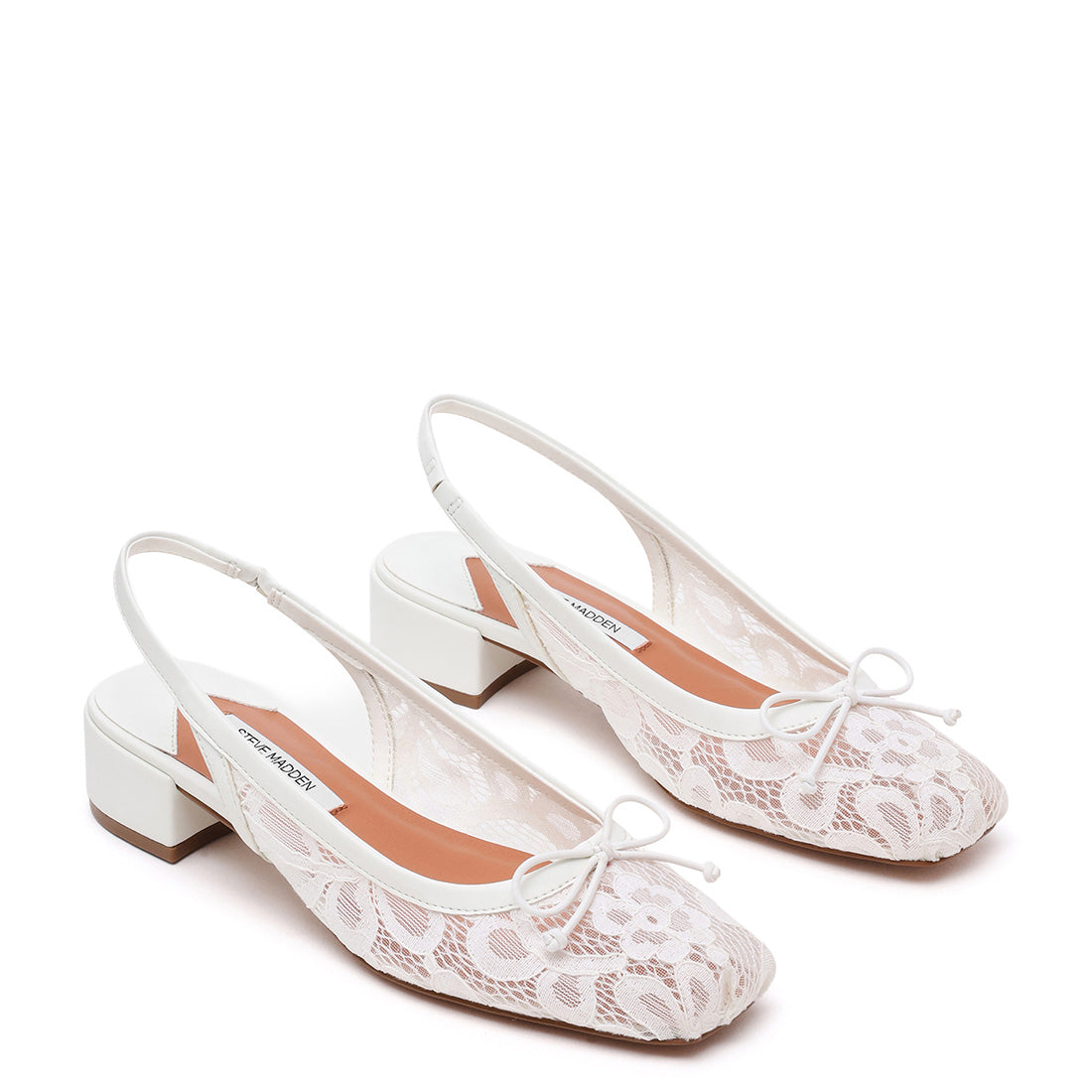 Steve Madden Loved-Lace ballerine ivoire maille