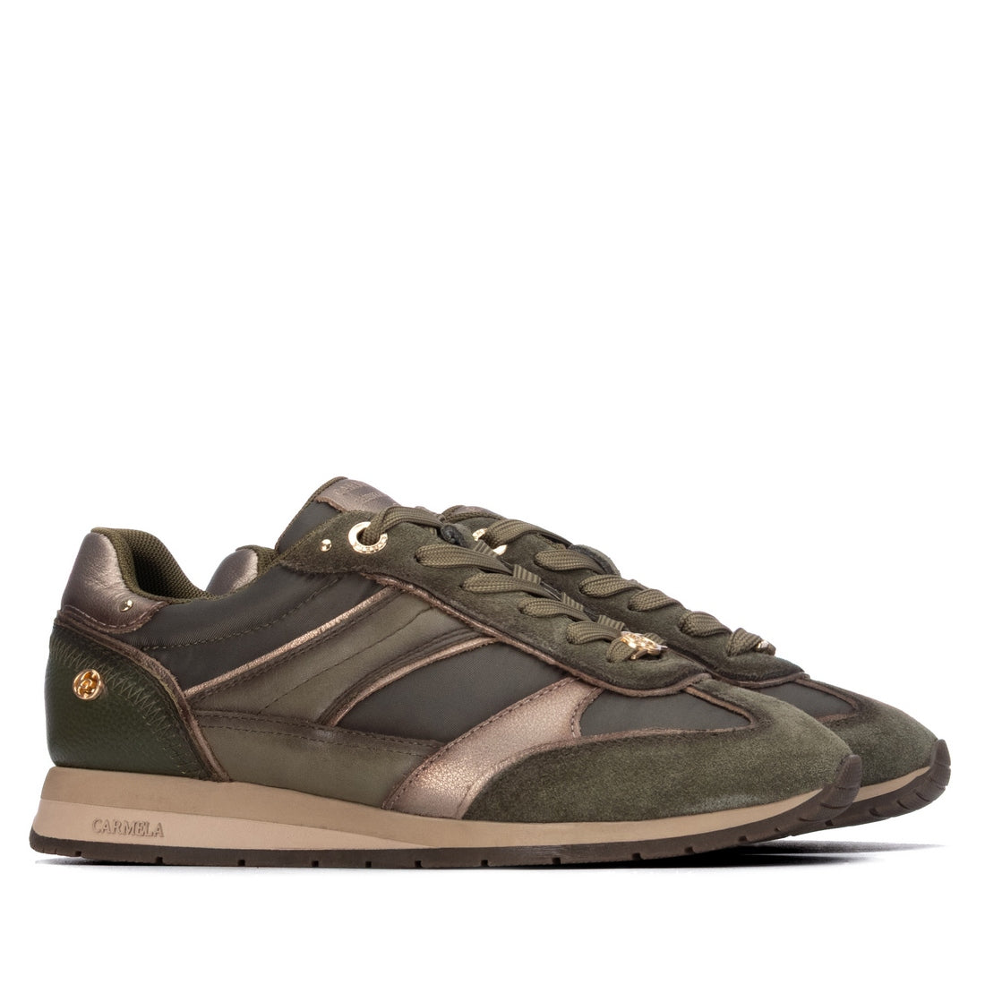 Carmela 16423301 basket verte cuir lacets semelle jog