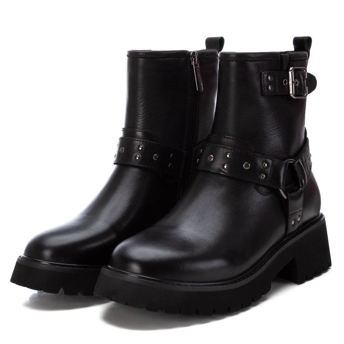Carmela 16190901 Bottine cuir noir motard