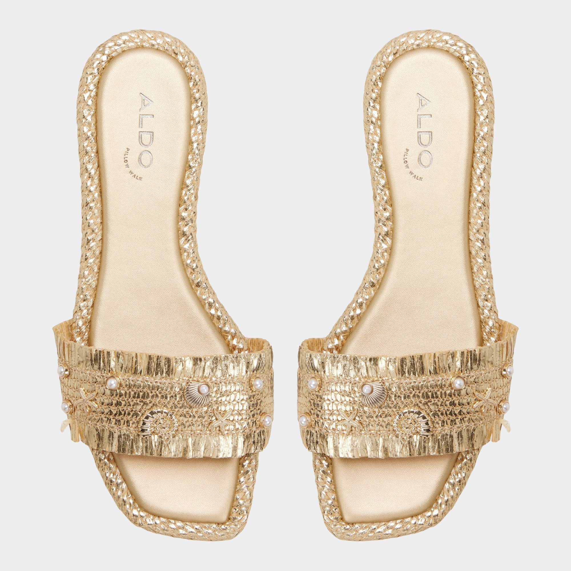 ALDO Aurania sandales plates femme raphia
