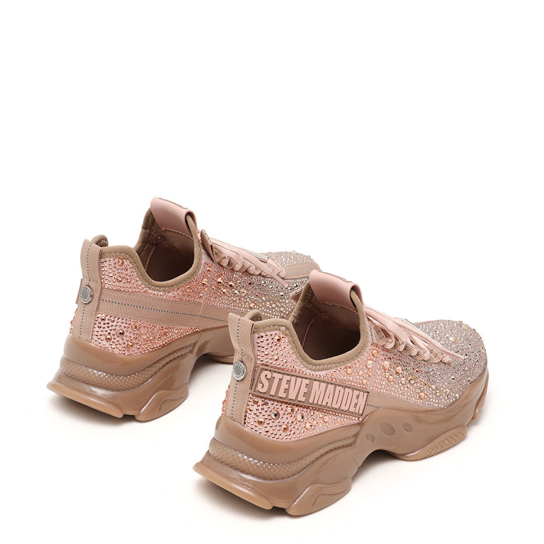 Steve Madden Mistica basket taupe blush lacets 6 cm