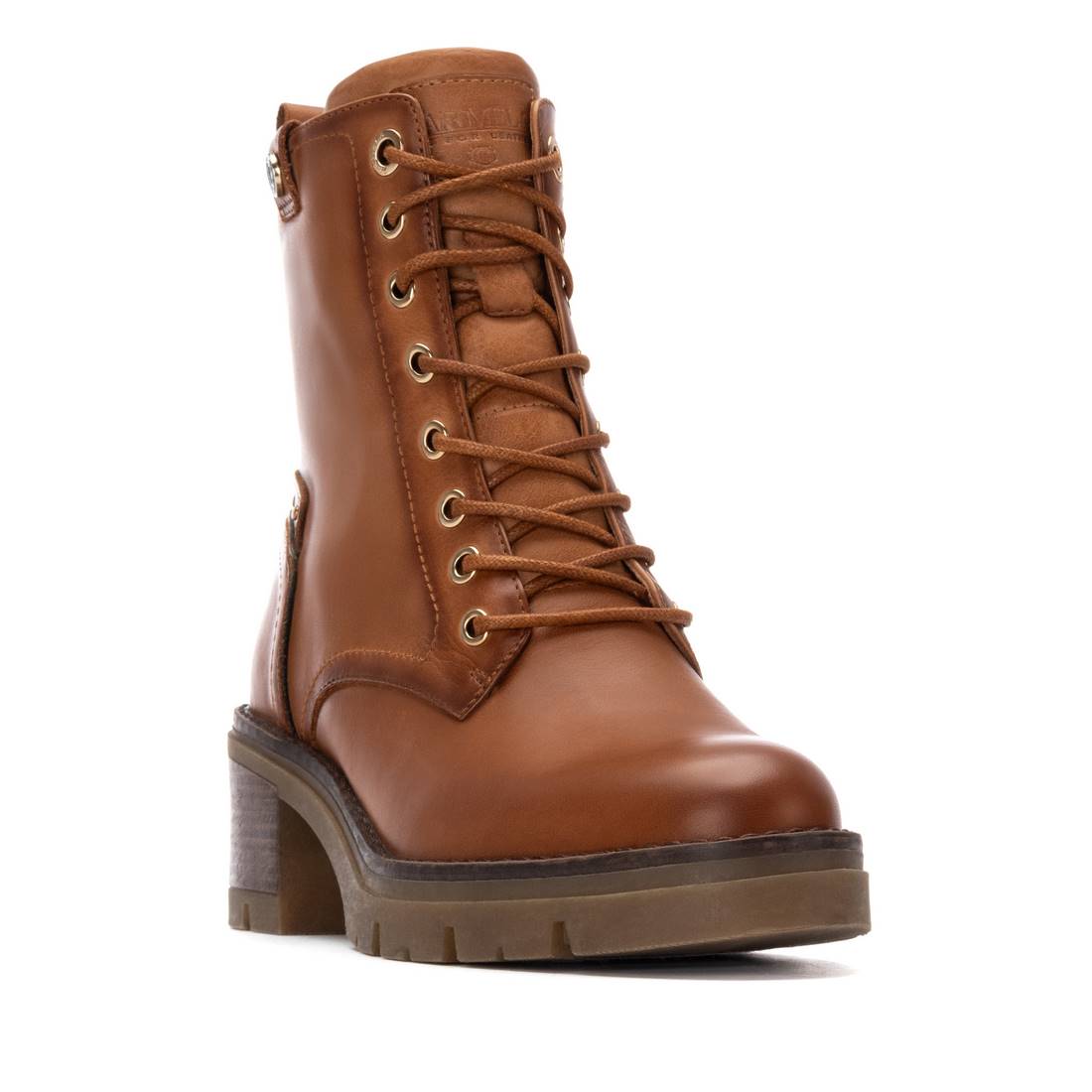 Carmela 16257003 bottine femme cuir camel talon moyen