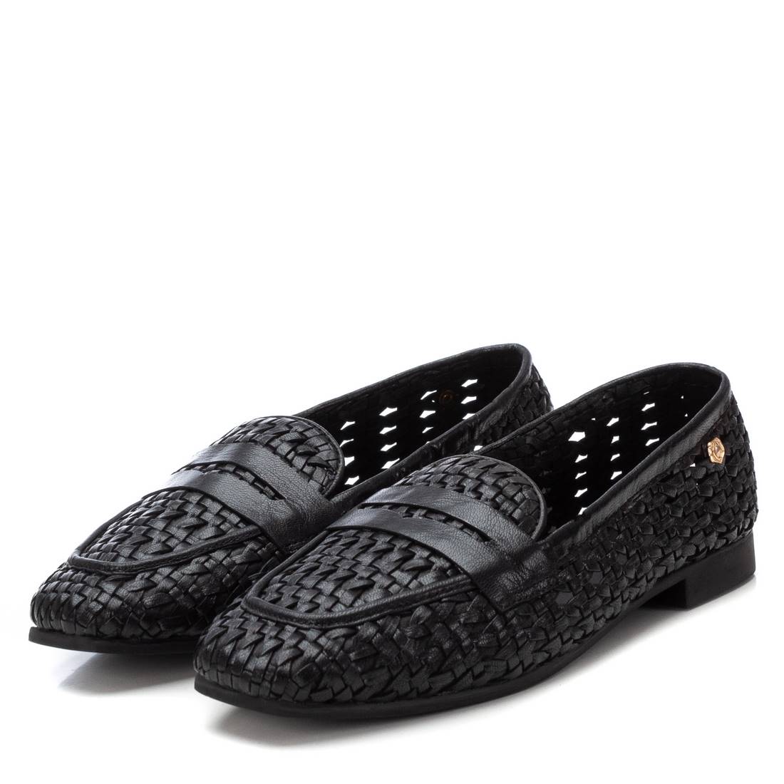 Carmela 16241001 mocassin cuir noir sans lacet