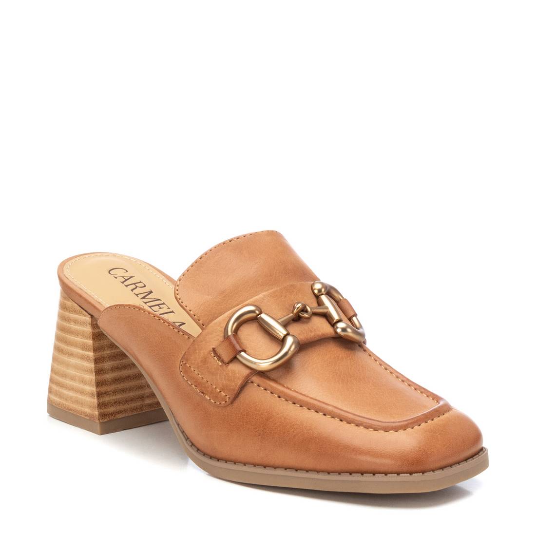 Carmela 16144502 mules femme marron cuir talon
